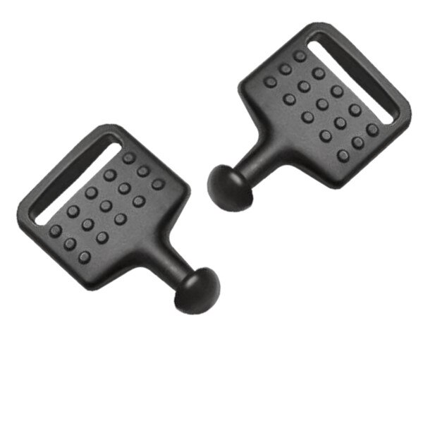 2 Black Ball and Socket Mask Clips
